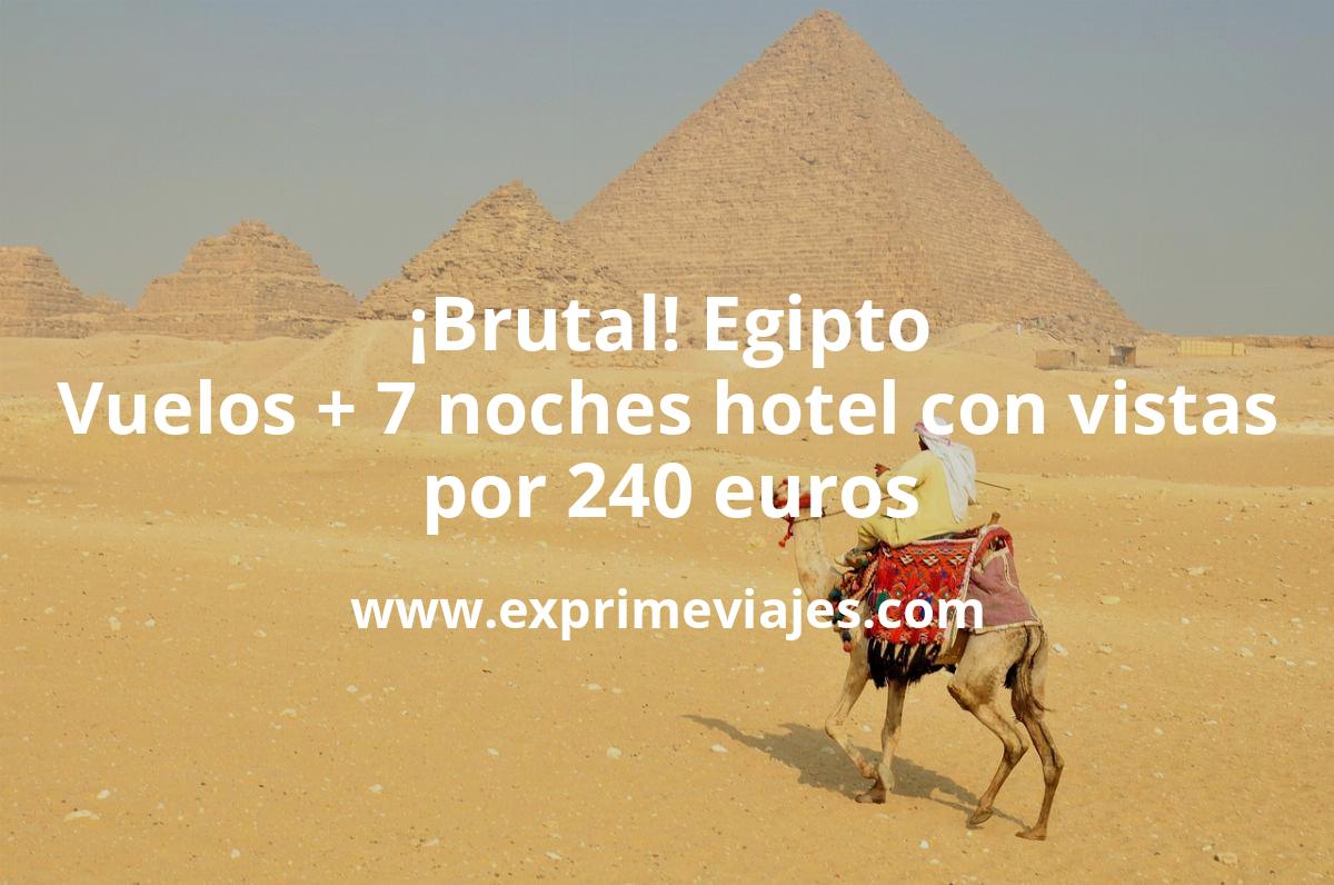 ¡Bestial! Pirámides de Egipto: Vuelos directos + 7 noches hotel con vistas por 240 euros